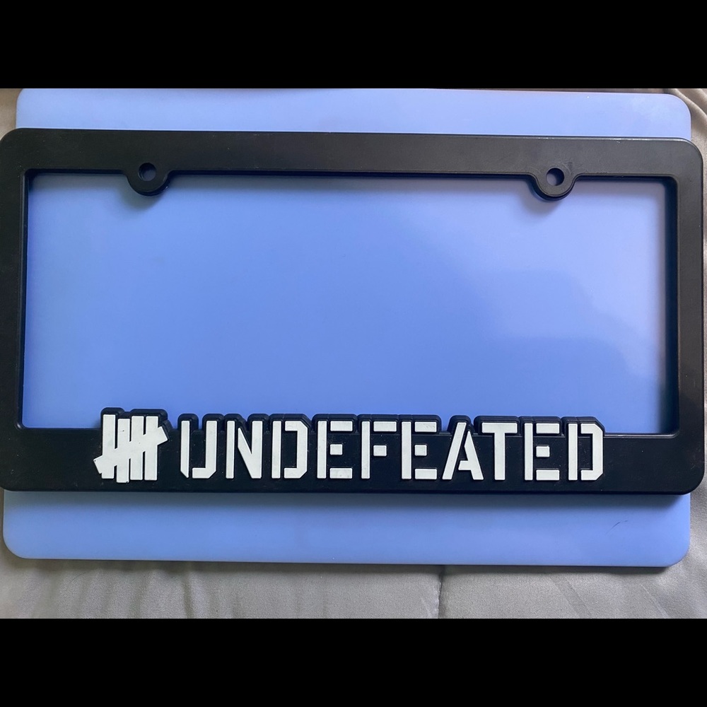 Undefeated License Plate Frame